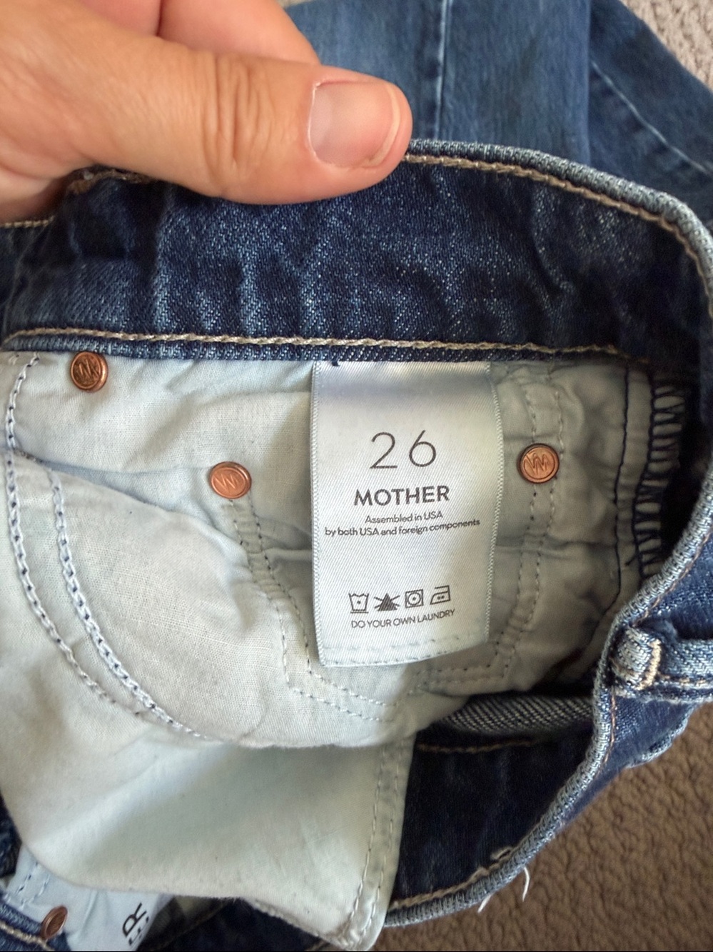MOTHER Barrel Jeans in Deep Blue Wash - Picture 8 of 10